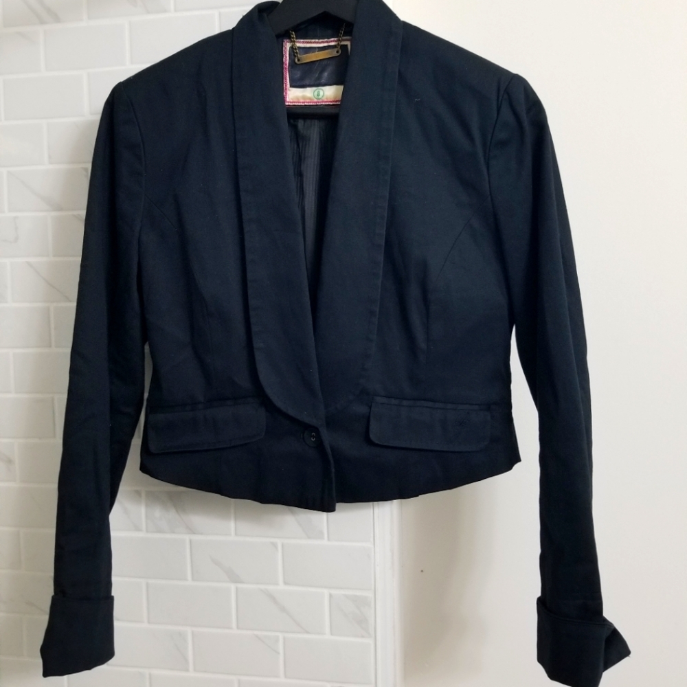 Pepe jeans cropped black jacket